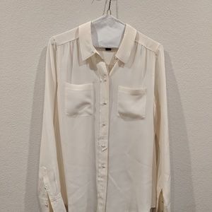 J Crew - Two Pocket Silk Blouse (Eggshell, S)
